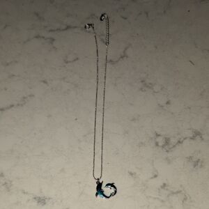 Silver Dolphin Pendant Necklace